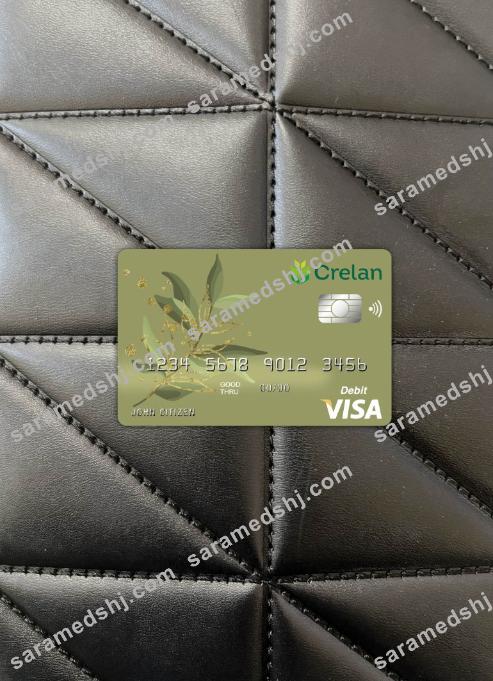 Belgium Crelan bank visa card photolook front